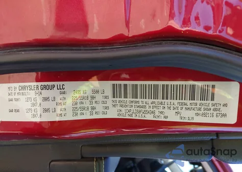 2015 Jeep Cherokee Limited from USA, damaged, VIN 1C4PJLDS0FW554346